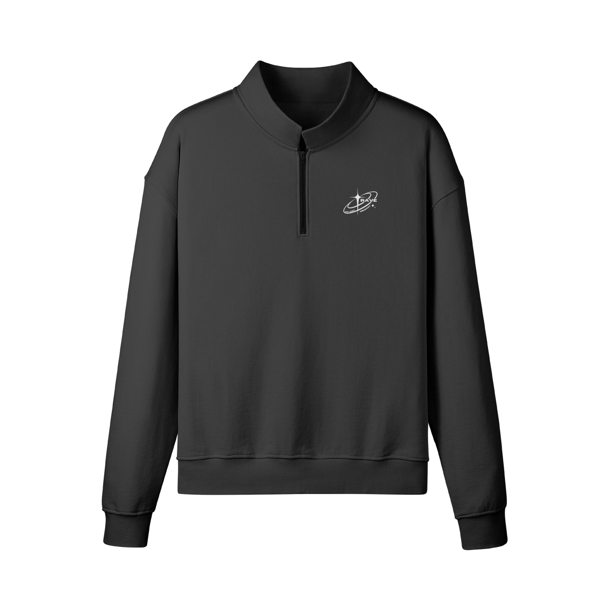 Cosmic Starlight Oversized Plain Half Zip Fleece