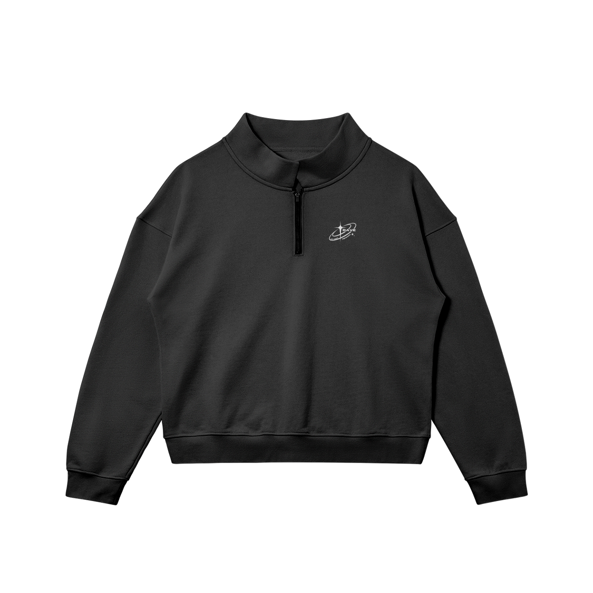 Cosmic Starlight Oversized Plain Half Zip Fleece