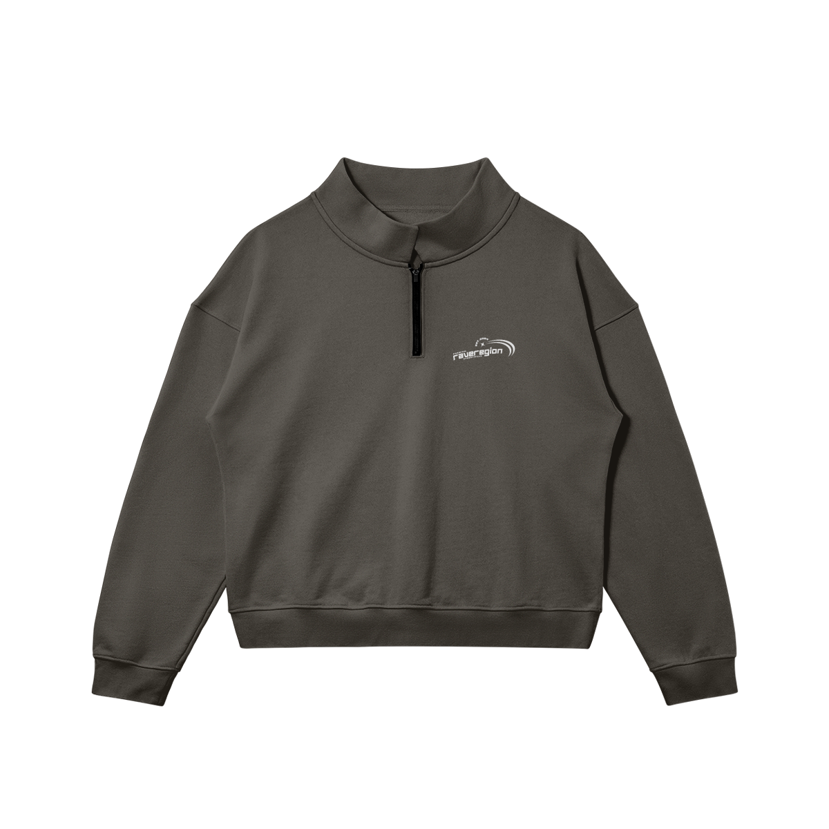 Star Swoosh Oversized Plain Half Zip Fleece