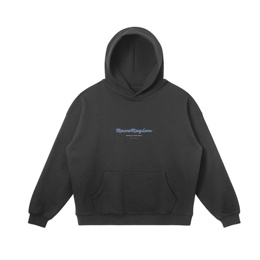 Script Oversized Plain Hoodie