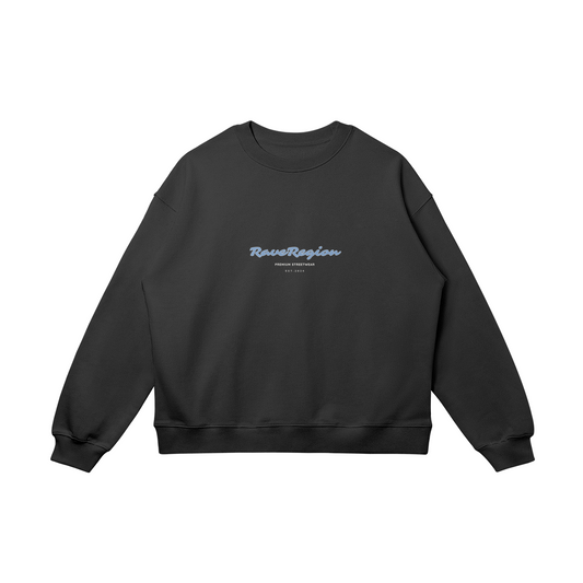 Script Oversized Plain Sweatshirt