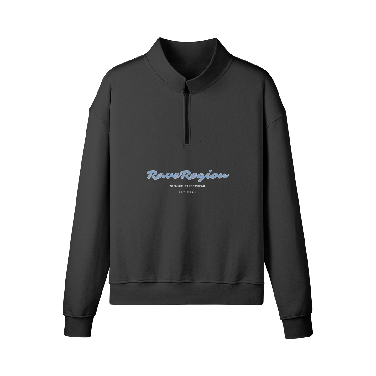 Premium Graffiti Oversized Plain Half Zip Fleece