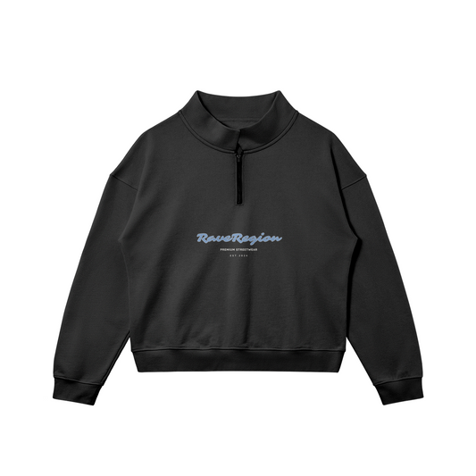 Premium Graffiti Oversized Plain Half Zip Fleece