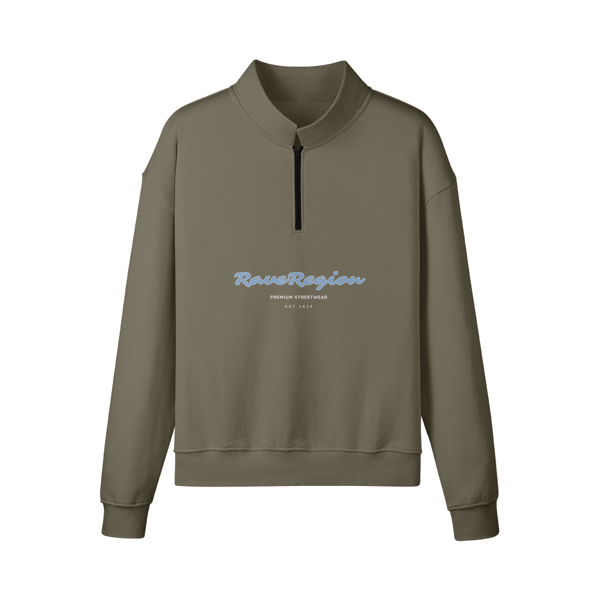 Premium Graffiti Oversized Plain Half Zip Fleece