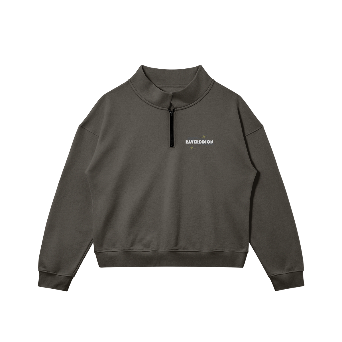 Cosmic Trails Oversized Plain Half Zip Fleece